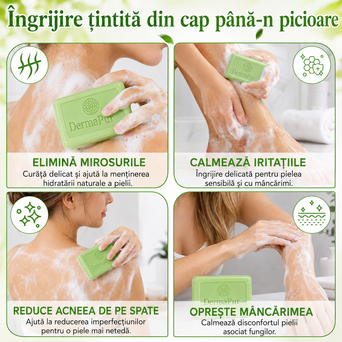 DermaPur™ – Săpun cu ulei de arbore de ceai pentru pielea cu probleme