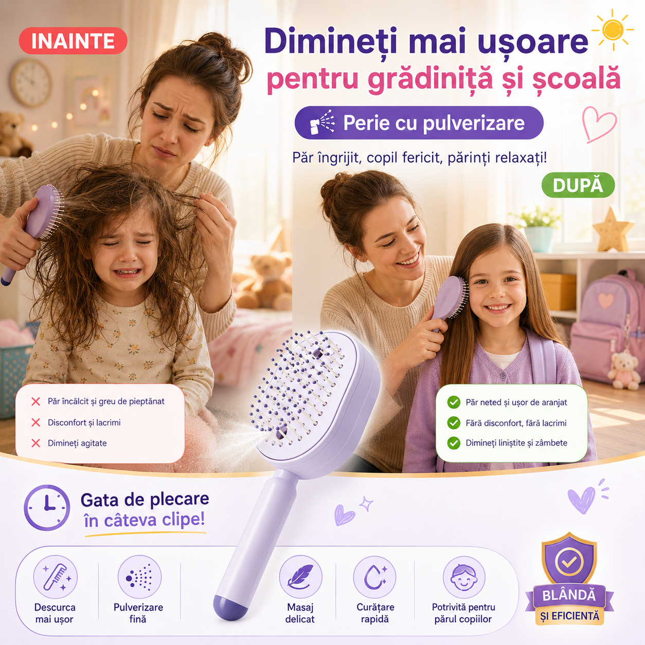 LumaMist Peria 4 in 1 Descurca Parul Instant