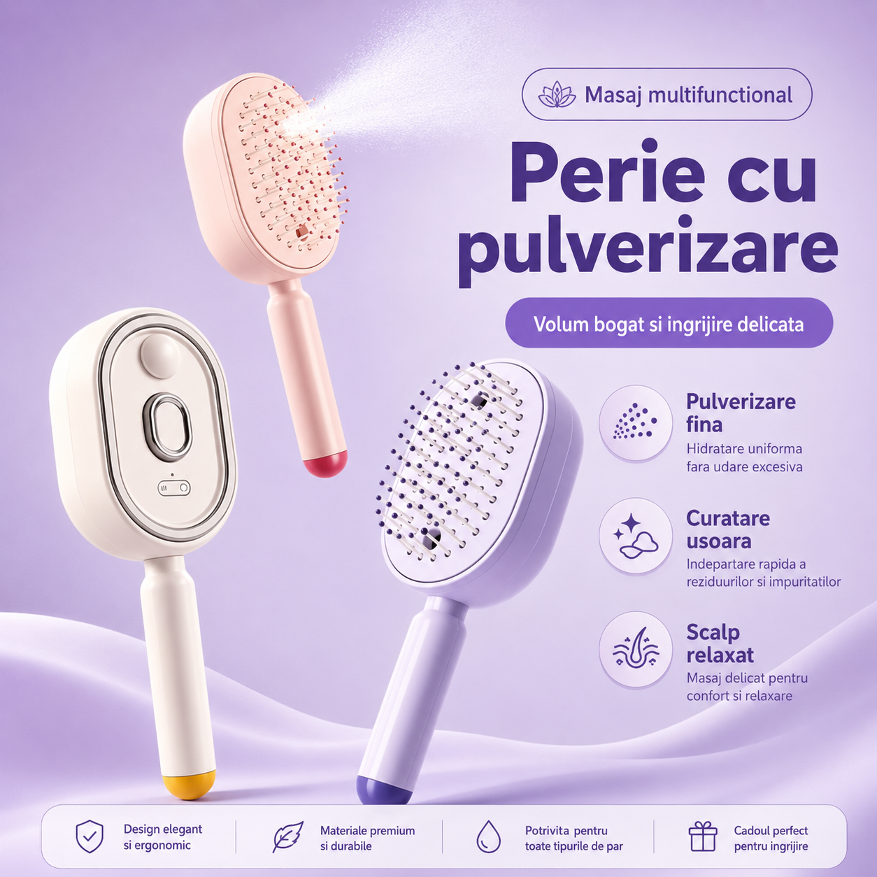LumaMist Peria 4 in 1 Descurca Parul Instant